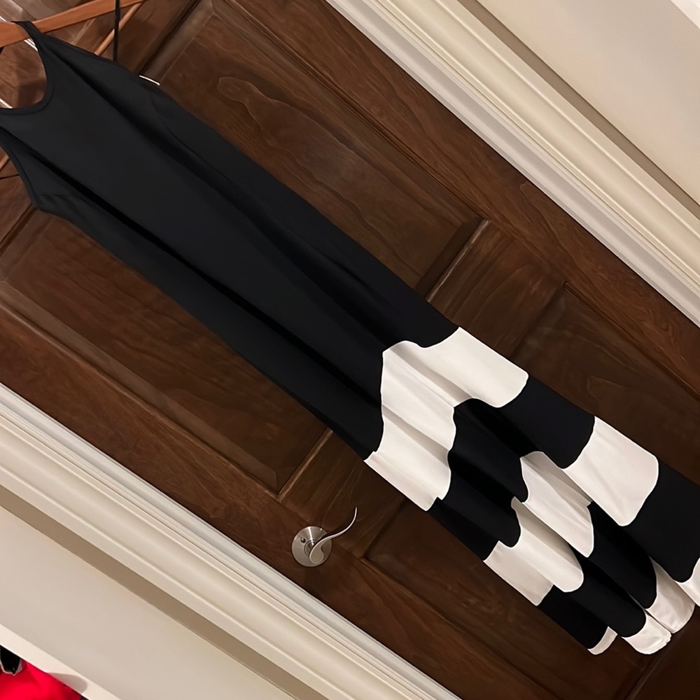 Susan Roselli by VIJACK Black and White evening gown.